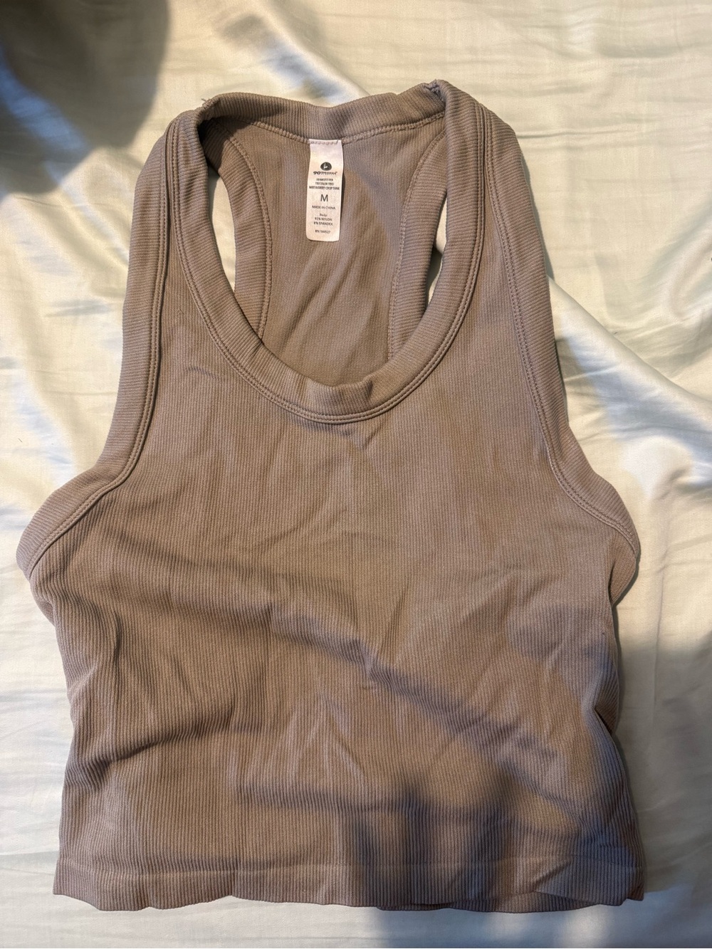 Everyday Ribbed Racerback Tank - Taupe